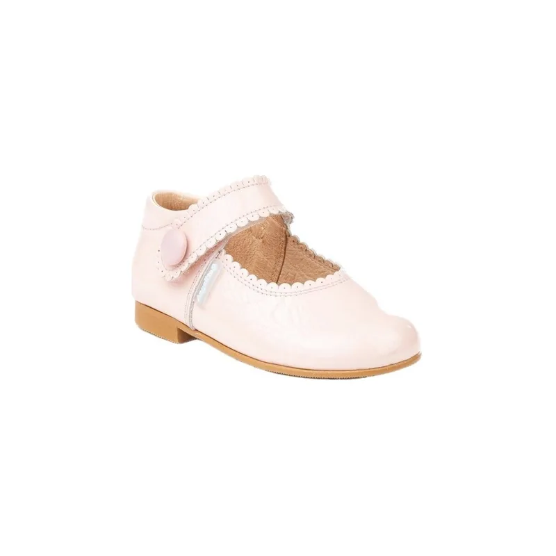 Angelitos 1502 MERCEDITAS CHAROL CON VELCRO Ροζ