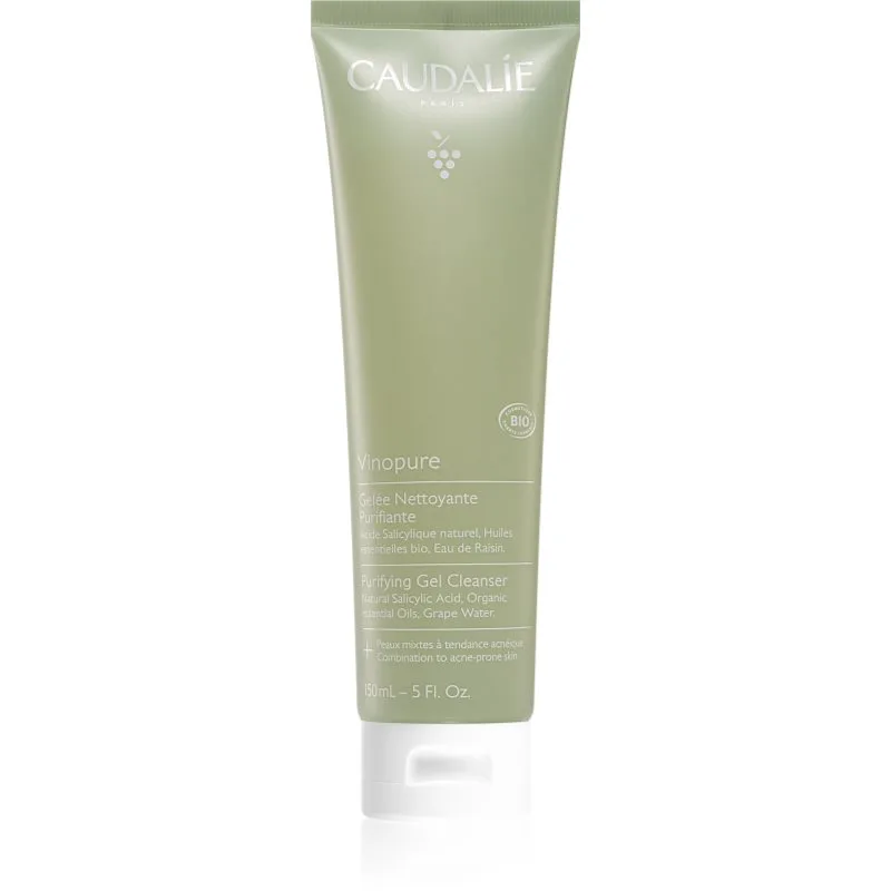 Caudalie Vinopure Purifying Gel Cleanser τζελ για βαθύ καθαρισμό για λιπαρή και προβληματική επιδερμίδα 150 ml