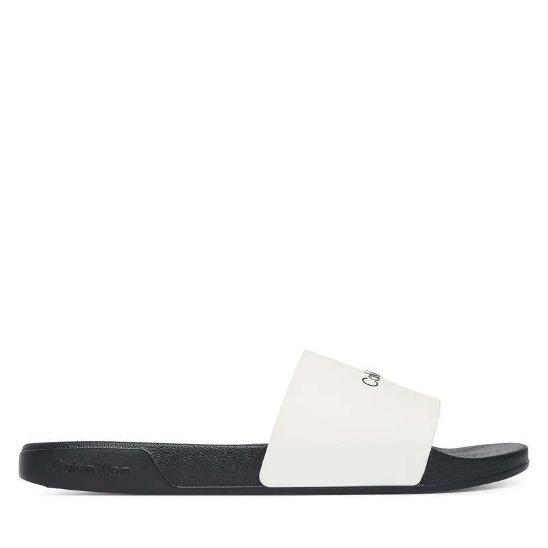 Παντόφλες Calvin Klein Ess Slide Monobrand Cv HM0HM02107 Λευκό