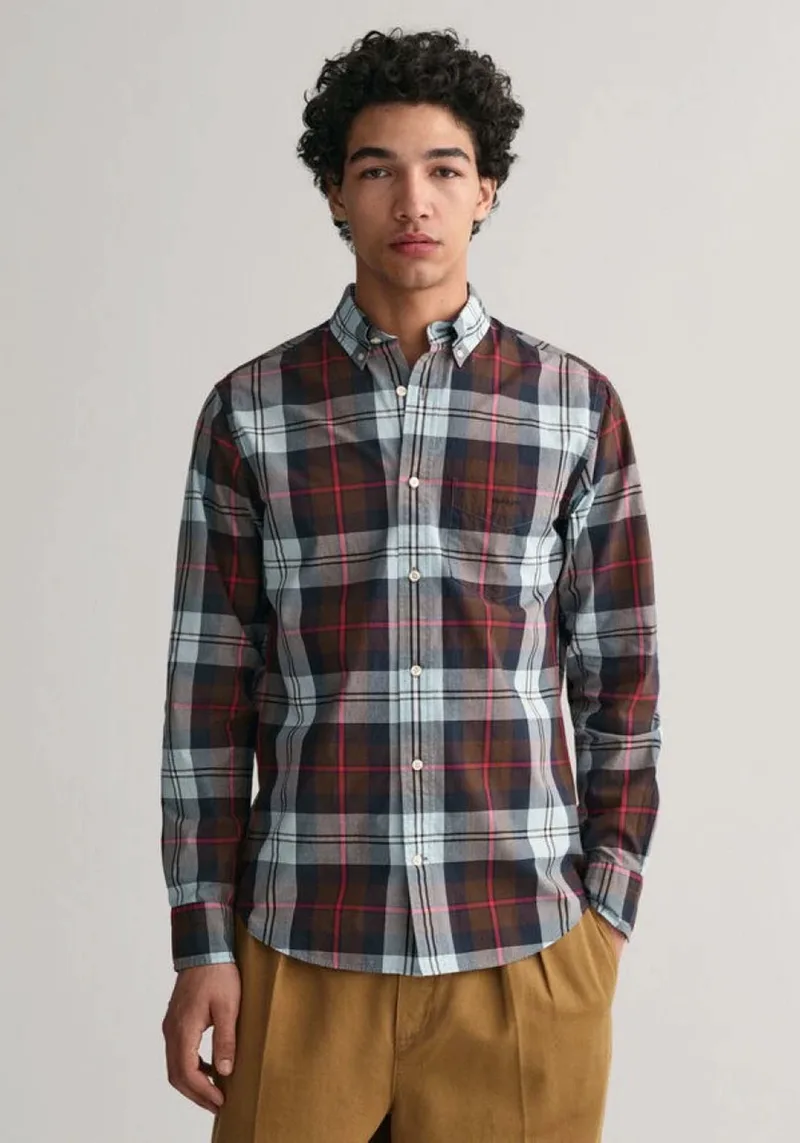 GANT Πουκάμισο της σειράς Large Check - 3230173 274 Rich Brown