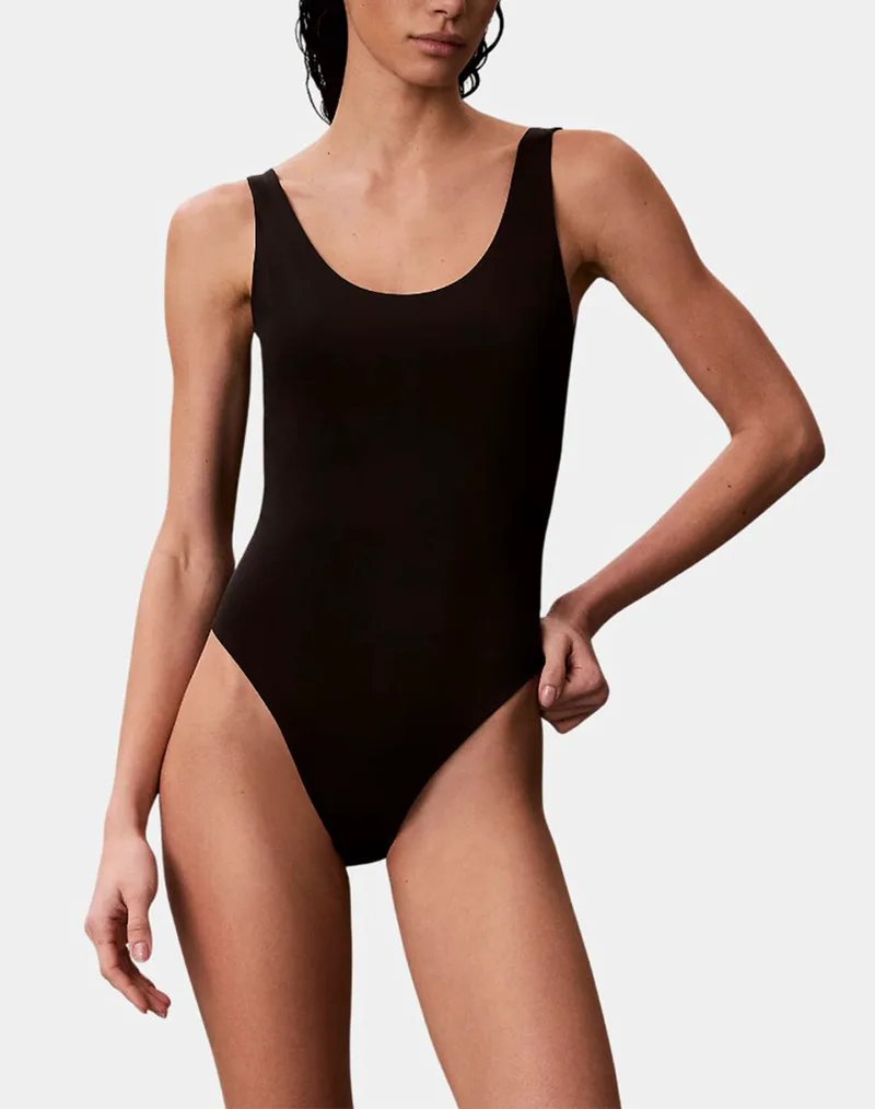 CALVIN KLEIN JEANS SCOOP BACK ONE PIECE LV00Q61205-UB1 Black