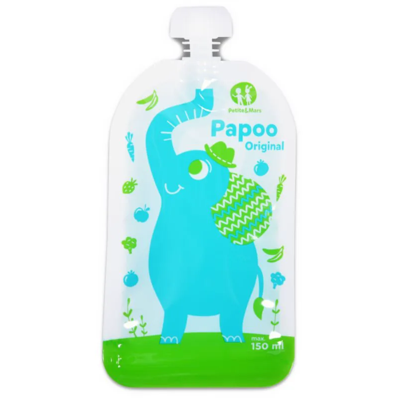 Petite&Mars Papoo παιδικοί φρουτοπολτοί Elephant 6x150 ml