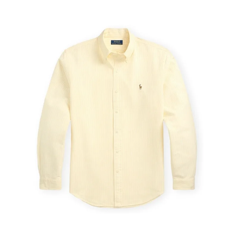 Πουκάμισο με μακριά μανίκια Polo Ralph Lauren Oxford Custom Fit Shirt - Yellow White