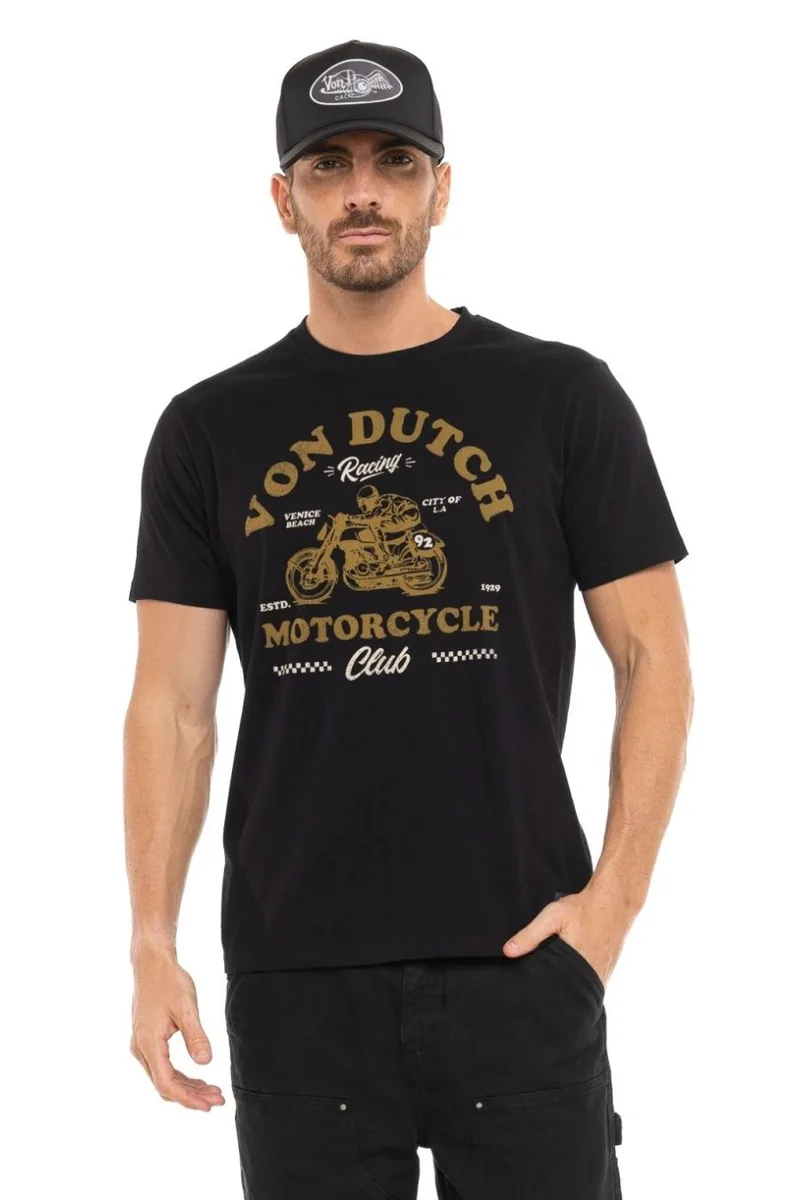 Von Dutch Ανδρικό T-Shirt Graphic - Μαύρο -VD/1/TR/CITY/NR-BLACK