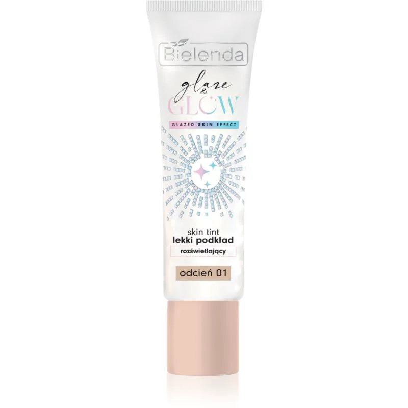 Bielenda GLAZE & GLOW ελαφρύ μακιγιάζ με λαμπρυντική επίδραση απόχρωση 01 30 γρ