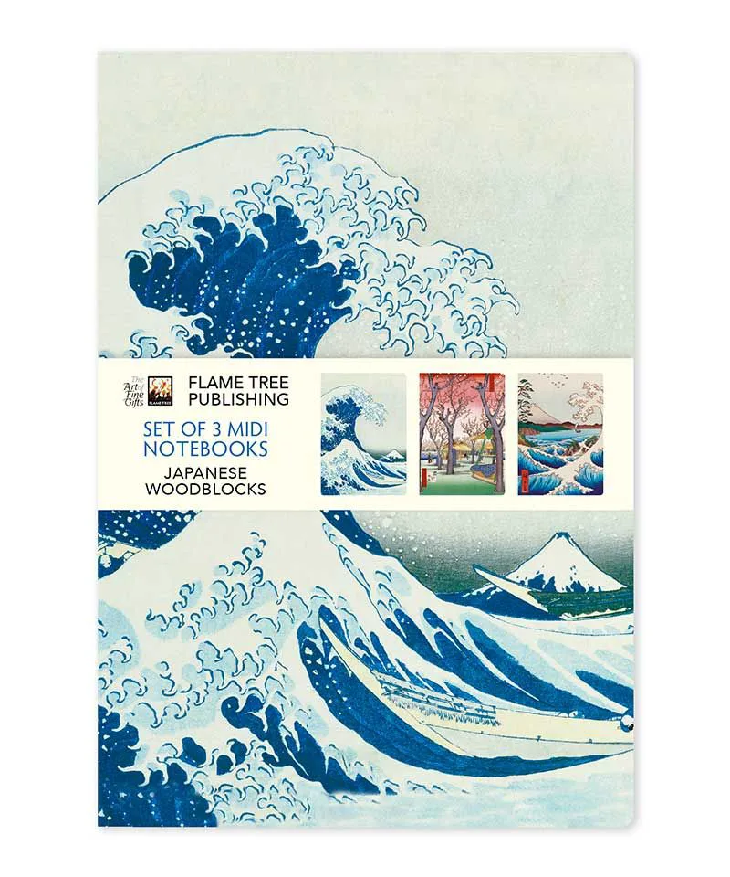 Σημειωματάριο Β6 Japanese Woodblocks - Set of 3 Midi Notebooks