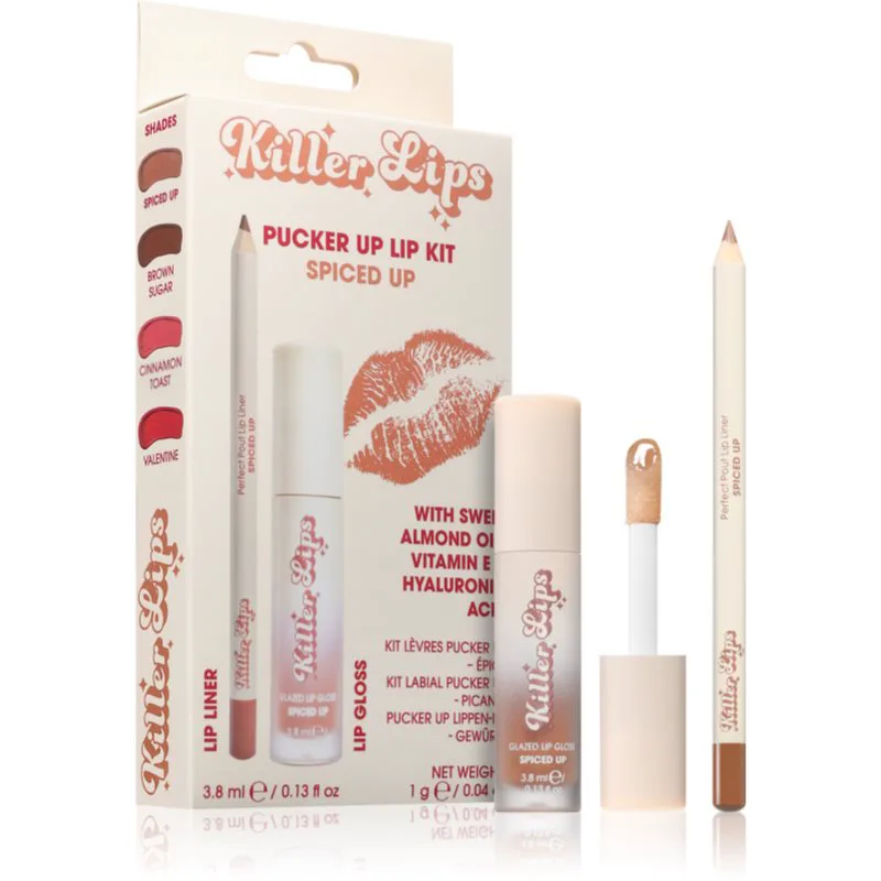 Killer Lips Pucker Up Lip Kit σετ για τα χείλη για γυναίκες Spiced Up