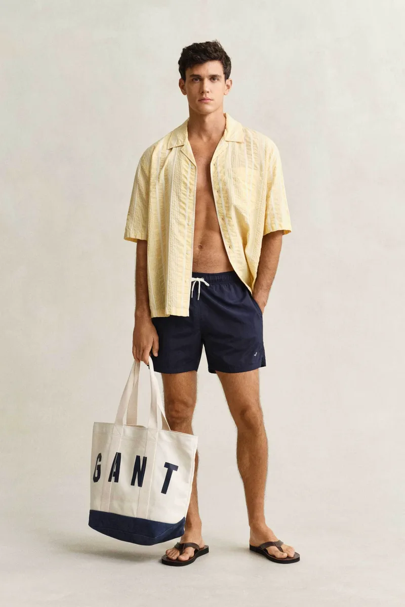 Gant ανδρικό μαγιό σορτς με κεντημένο λογότυπο Regular Fit - 920026000 Μπλε Σκούρο