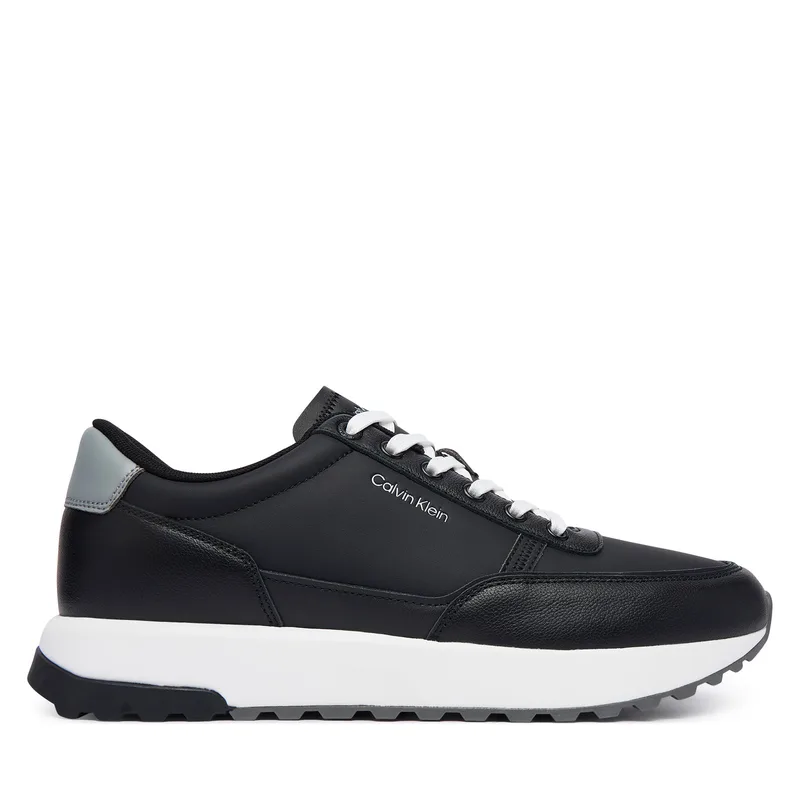 Αθλητικά Calvin Klein City Runner Laceup Lth Mix HM0HM02214 Μαύρο