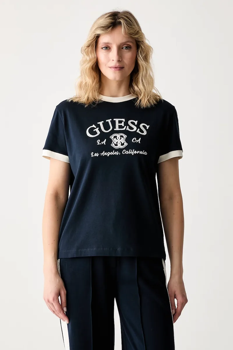 Guess t-shirt γυναικείο βαμβακερό με ελαστάν HOSHI