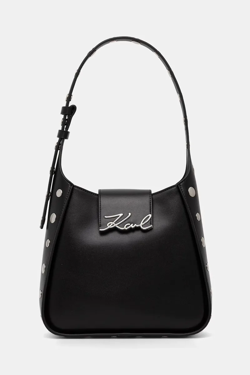Karl Lagerfeld τσάντα hobo γυναικεία δερμάτινη K/SIGNATURE