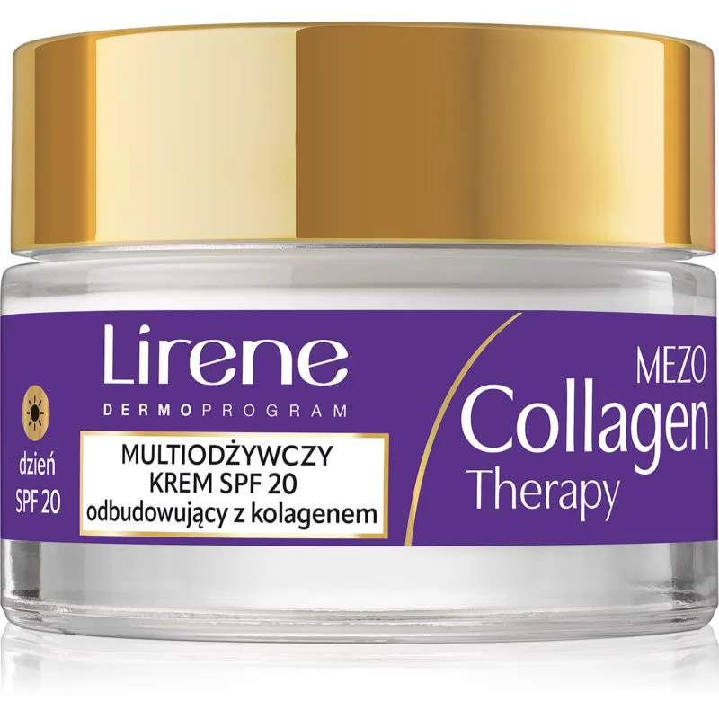 Lirene Mezo Collagen Therapy θρεπτική κρέμα ημέρας για ώριμη επιδερμίδα προσώπου SPF 20 50 ml