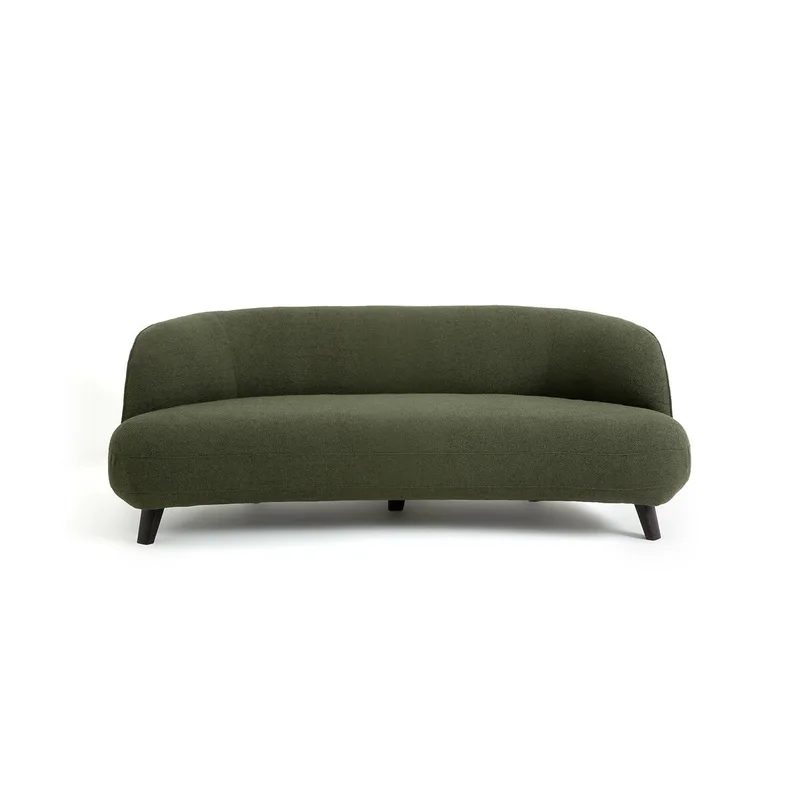 Καναπές με μπουκλέ ταπετσαρία Μ99xΠ200xΥ75cm