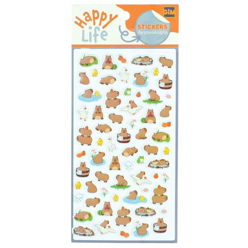 Αυτοκόλλητα Gim Happy Life: Puffy Capybara Bath time (770-83104)