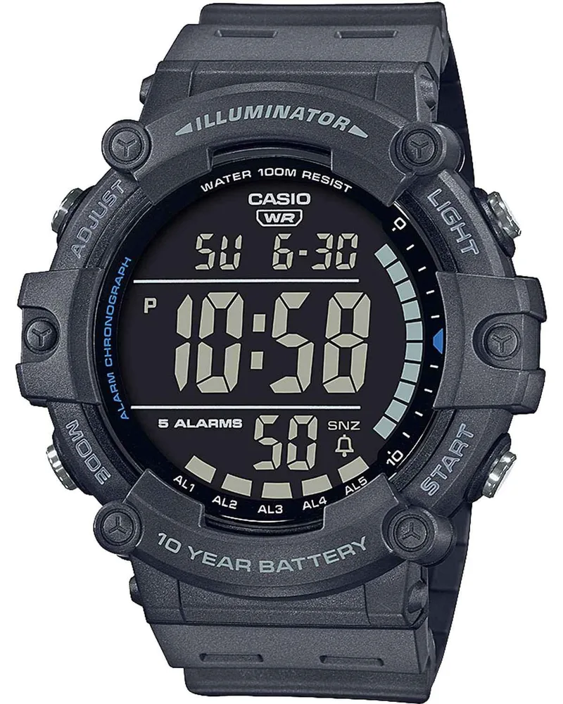 CASIO Standard Chronograph - AE-1500WH-8BVEF Grey case with Grey Rubber Strap