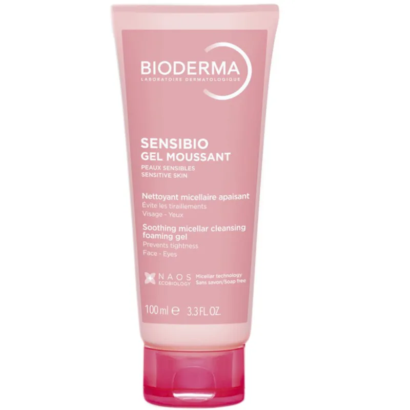 Bioderma Sensibio Soothing Micellar Cleansing Foaming Gel Ενυδατικό Τζέλ Καθαρισμού Προσώπου & Ματιών, Κατάλληλο για Ευαίσθητη Επιδερμίδα 100ml