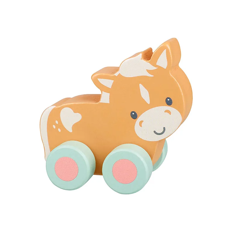 Ξύλινο Παιχνίδι Τρεχαλίτσα Πορτοκαλί Tree Toys Horse 60-07597