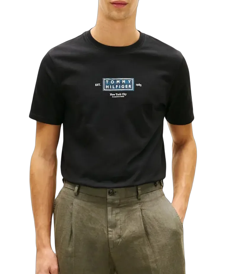 Ανδρικό Heritage T-shirt Μαύρο Tommy Hilfiger MW0MW42392-BDS