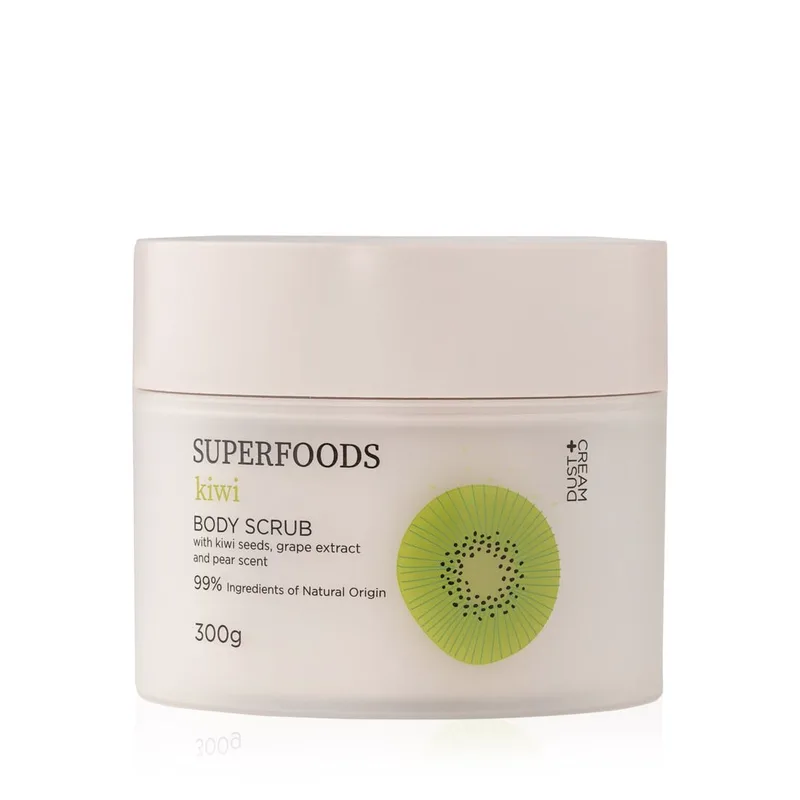 SCRUB ΣΩΜΑΤΟΣ SUPERFOODS ΜΕ ΕΚΧΥΛΙΣΜΑ ΣΤΑΦΥΛΙ ΚΟΚΚΟΥΣ ΣΠΟΡΩΝ ΑΚΤΙΝΙΔΙΟΥ ΚΑΙ ΑΡΩΜΑ ΑΧΛΑΔΙ 300GR
