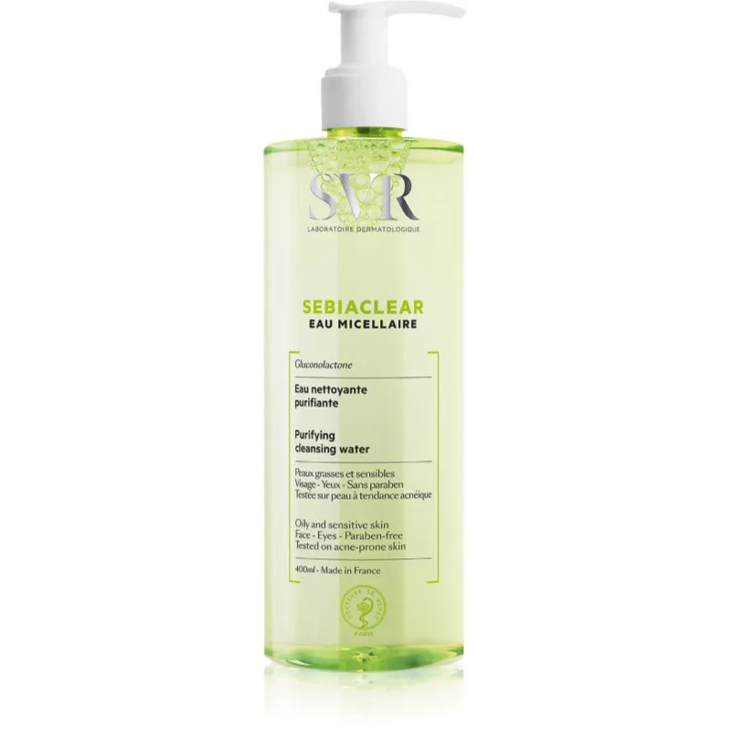 SVR Sebiaclear Eau Micellaire ματ μικυλλιακό νερό για λιπαρή και προβληματική επιδερμίδα 400 ml