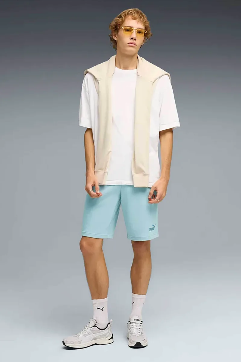 Puma ανδρικό σορτς με λογότυπο 10" Regular Fit "Essential No.1" - 682595 Γαλάζιο