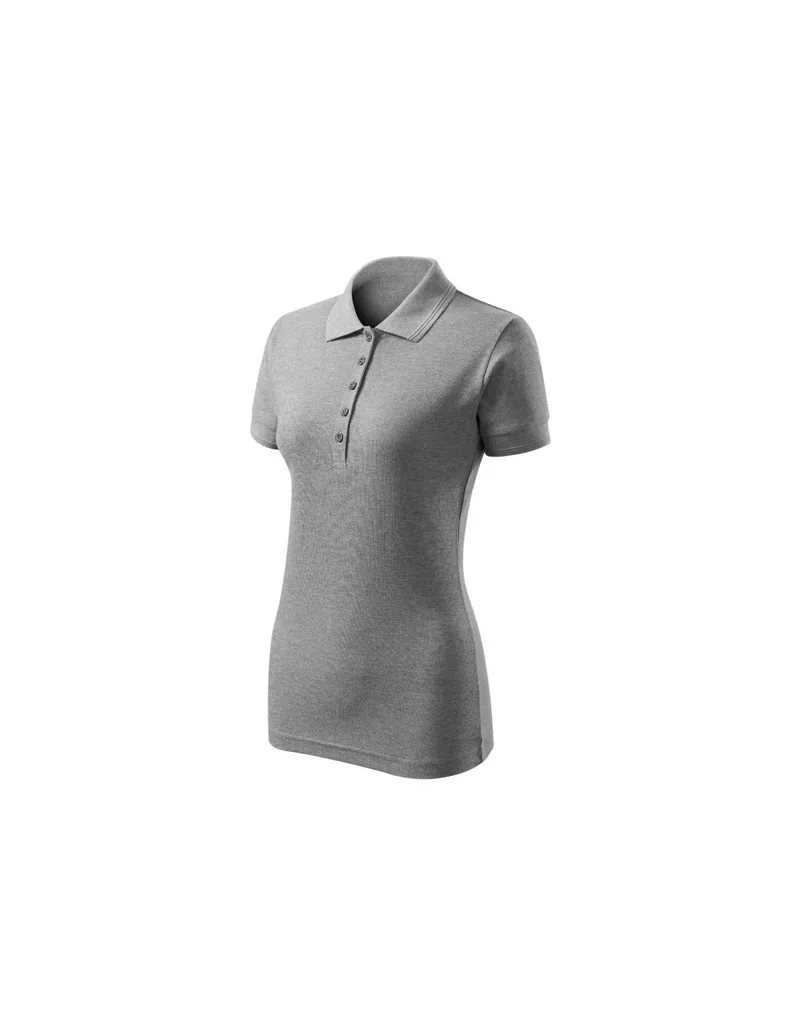Women's Pique Polo Free Polo Shirt Dark Grey Melange