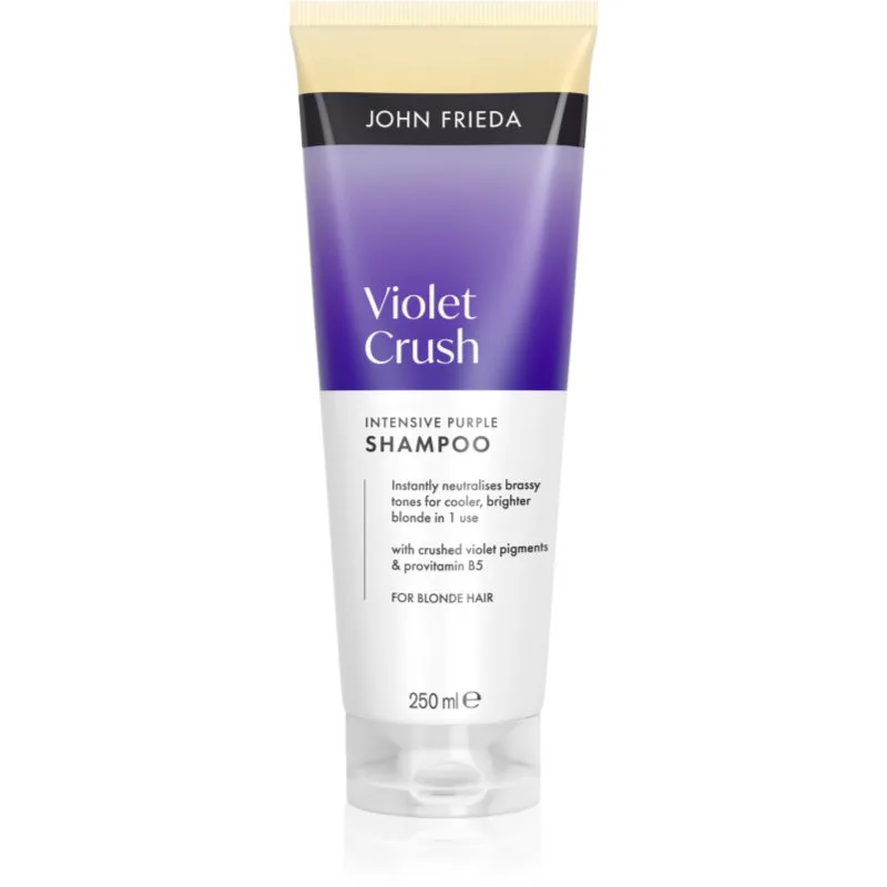 John Frieda Violet Crush Intense Purple Shampoo Βιολέ σαμπουάν για ξανθά μαλλιά 250 ml