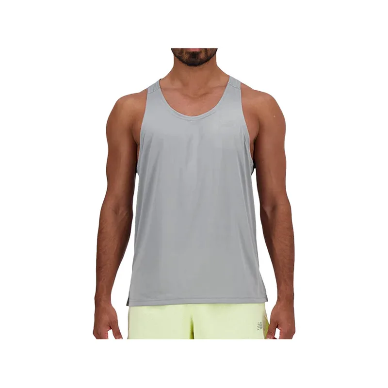 Αμάνικα/T-shirts χωρίς μανίκια New Balance Débardeur gris sans manches en polyester