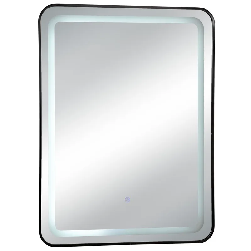 Καθρέπτης Τοίχου Μεταλλικός Με Led Μαύρος 60x80εκ. iliadis 91473 (Υλικό: Μεταλλικό, Χρώμα: Μαύρο) - Iliadis - il_91473