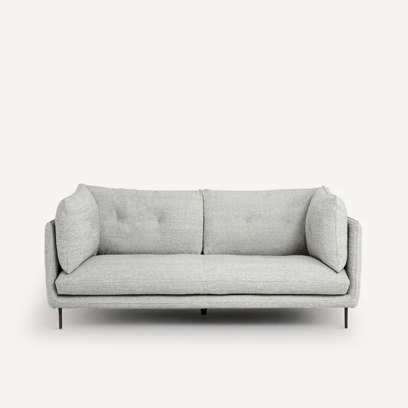 Καναπές compact από μελανζέ ύφασμα Μ106xΠ201xΥ80cm