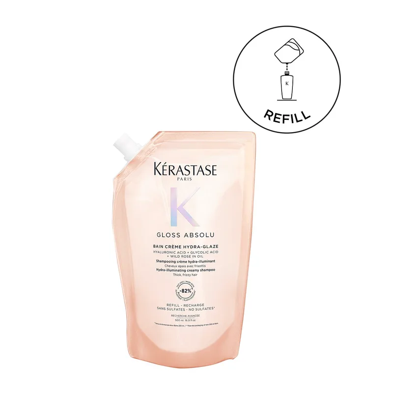 Kérastase Gloss Absolu Bain Crème Hydra-Glaze Hydra-illuminating Creamy Shampoo (500ml) - REFILL