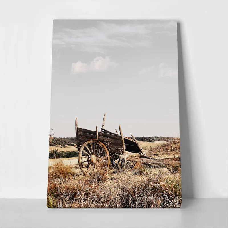 Πίνακας σε Καμβά RUSTIC FARMHOUSE OLD CARRIAGE