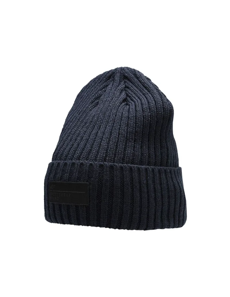 4F Beanie Ανδρικός Σκούφος Πλεκτός σε Navy Μπλε χρώμα H4Z22-CAM013-31S