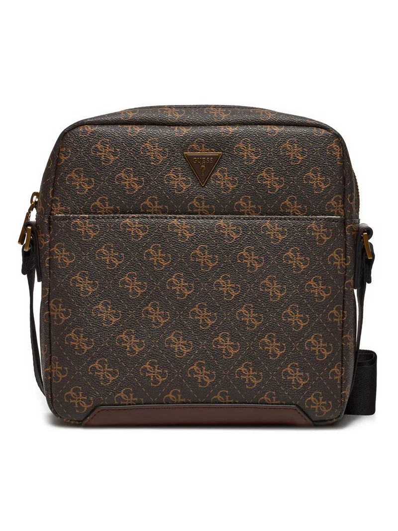 Guess Ανδρικό Τσαντάκι Ώμου Torino HMTOLOP4258-BNH Καφέ
