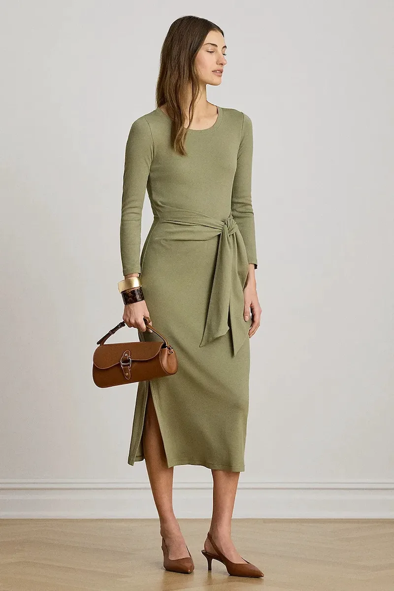 Lauren Ralph Lauren φόρεμα bodycon με βαμβάκι