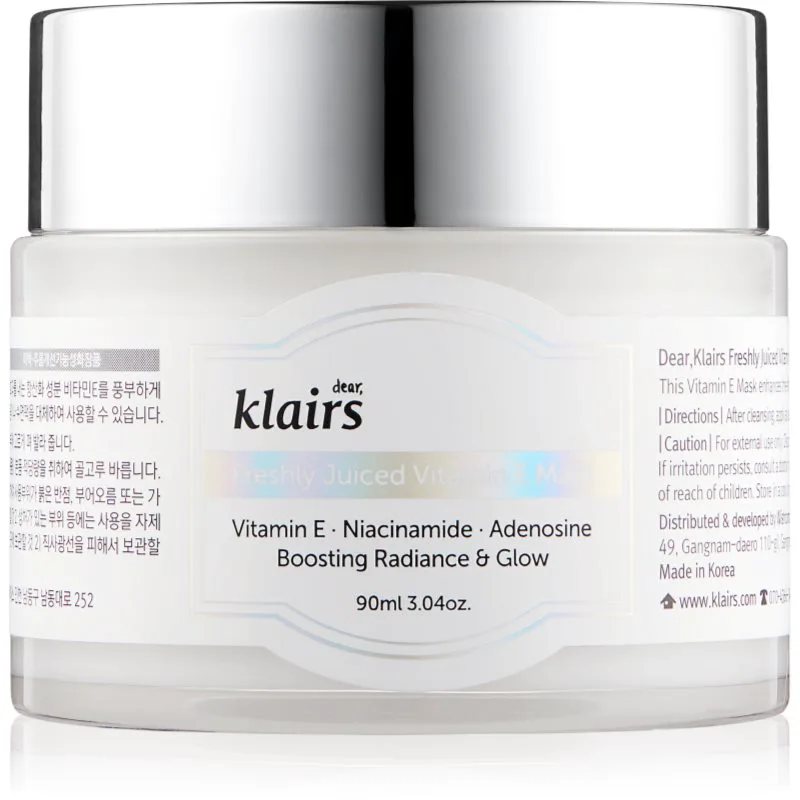 Klairs Freshly Juiced Vitamin E Mask ενυδατική μάσκα προσώπου με βιταμίνη E 90 μλ