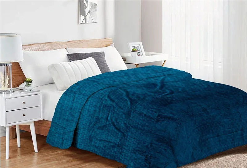Κουβέρτα Fleece Μονή Dimcol Jacquard Brick 03 160x220 Petrol