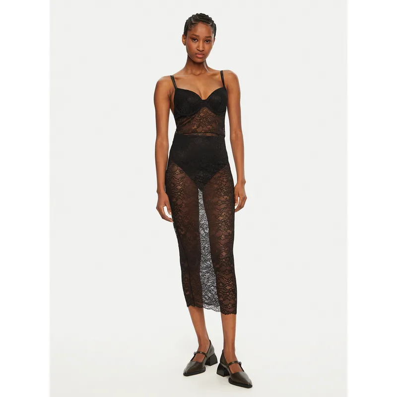 Guess Νυχτικό O5RK00 KBGT0 Μαύρο Regular Fit