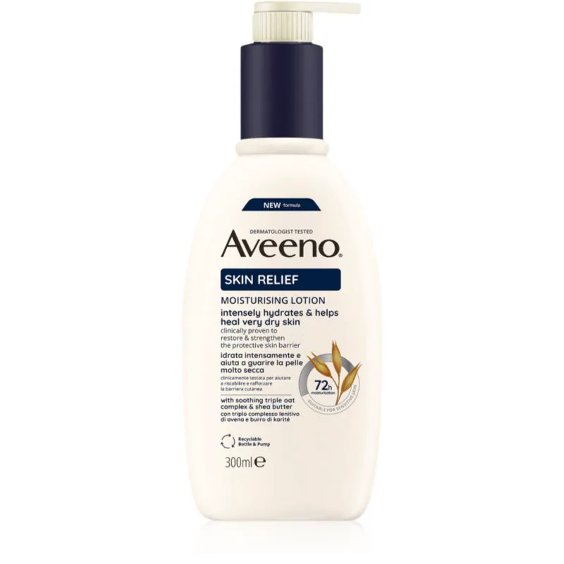Aveeno Skin Relief Nourishing Lotion ενυδατικό γαλάκτωμα σώματος για πολύ ξηρό δέρμα 300 ml