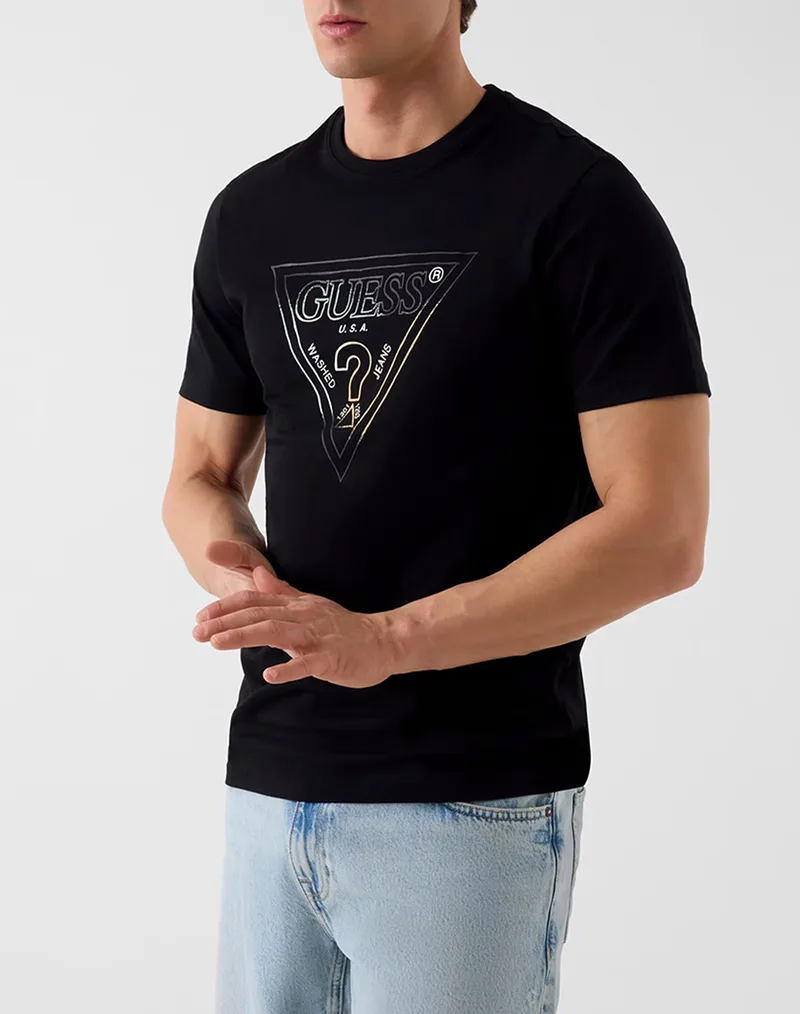 GUESS CN SS TRIANGLE HD MULTICOLOR T ΜΠΛΟΥΖΑ ΑΝΔΡΙΚΟ M6GI11K2992-JBLK Black