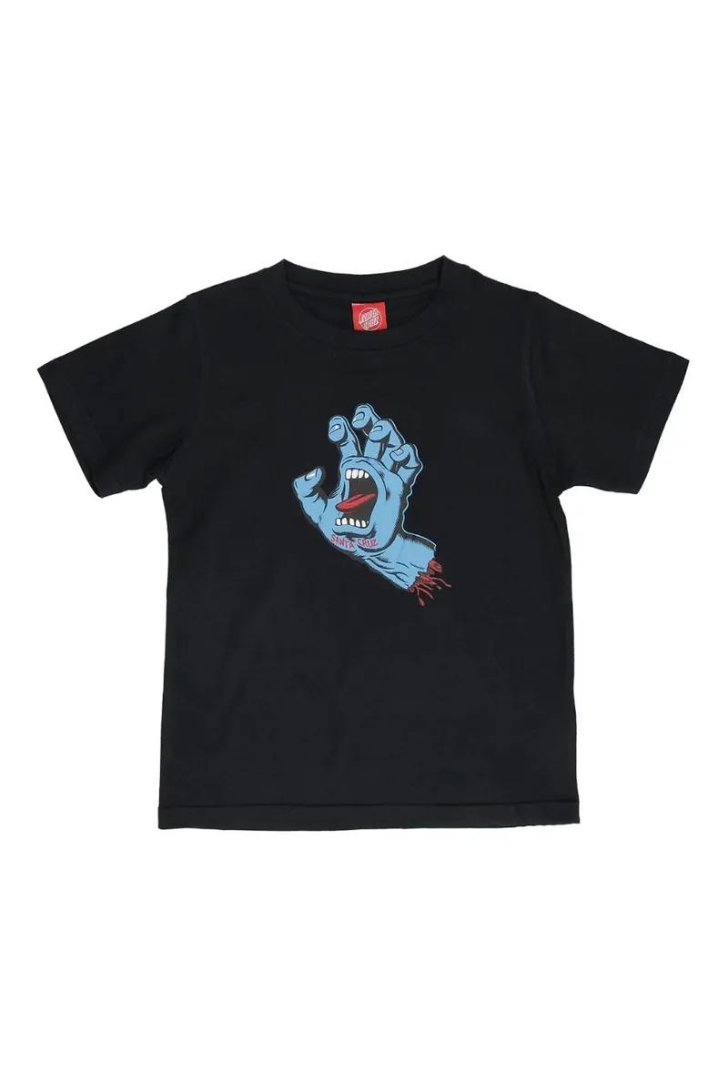 SANTA CRUZ T-Shirts Youth Screaming Hand T-Shirt - BLACK-SCA-YTE-0932-BLACK