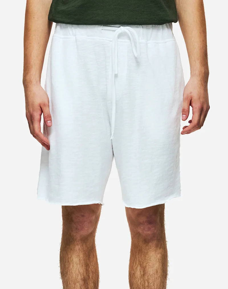 DIRTY LAUNDRY SWEATBERMUDA WITH RAW EDGES DLMSB000100-WHITE White