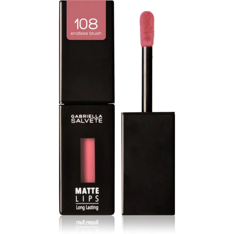 Gabriella Salvete Matte Lips μακράς διαρκείας ρευστό κραγιόν με ματ αποτελέσματα απόχρωση 108 Endless Blush 4,5 ml