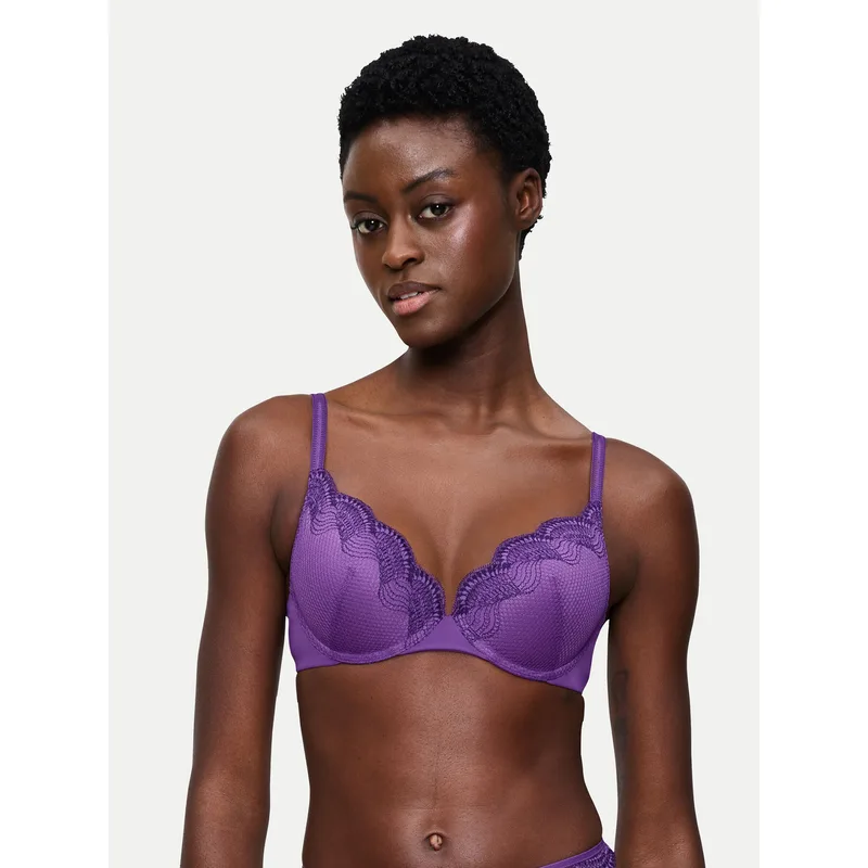 Triumph Σουτιέν Push-up Comfort Glam 10224965 Μωβ