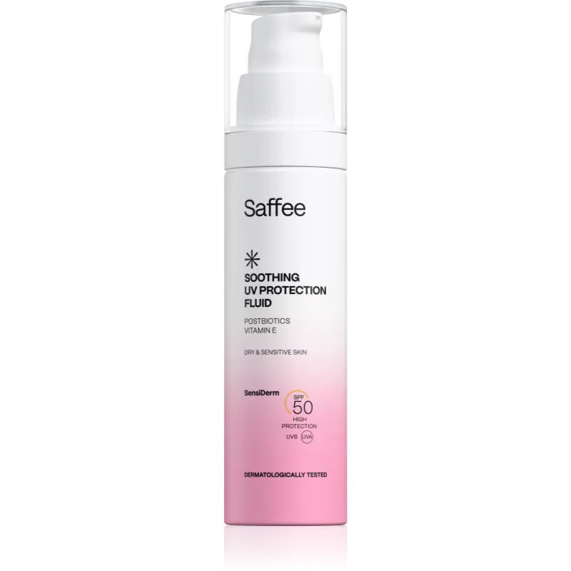Saffee SensiDerm Soothing UV Protection Fluid προστετυτικό υγρό για ξηρή και ευαίσθητη επιδερμίδα SPF 50 50 ml