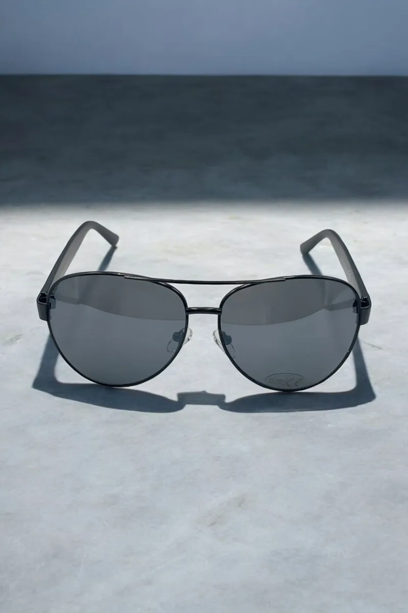 ΓΥΑΛΙΑ ΗΛΙΟΥ ΣΕ ΣΤΥΛ AVIATOR ΜΑΥΡΟ ΣΚΕΛΕΤΟ ΜΕ ΜΑΥΡΟ ΦΑΚΟ