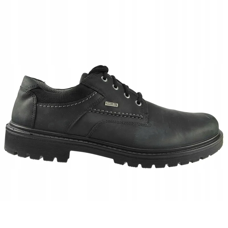 Jomos 456804475000 Ανατομικό Δερμάτινο Comfort Casual Μαύρο