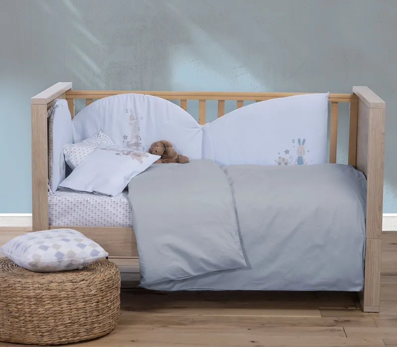 Βρεφική Παπλωματοθήκη Nef-Nef Basic 1212-Silver Grey 110x150