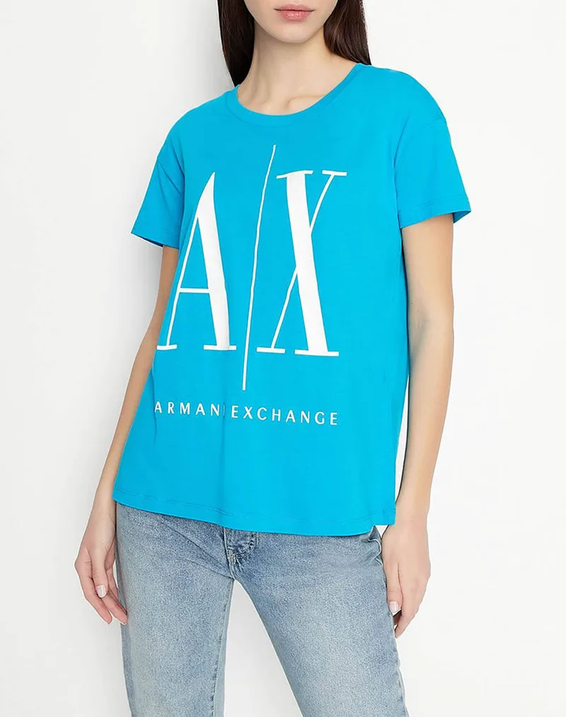 ARMANI EXCHANGE T-SHIRT . 8NYTCXYJG3Z-15BZ SkyBlue