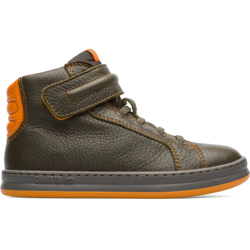 CAMPER Runner - Μπότες Για Κορίτσια - Πράσινο, Μέγεθος 28, Smooth leather/Cotton fabric